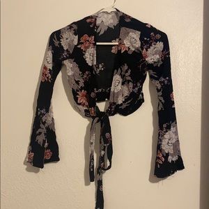 floral tie top